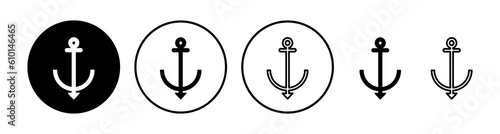 Anchor icon vector. Anchor sign. marine symbol