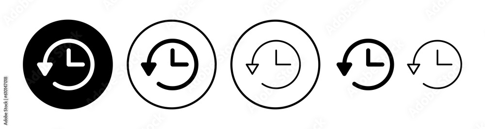 History icon vector. redo history icon History icon vector. redo history icon