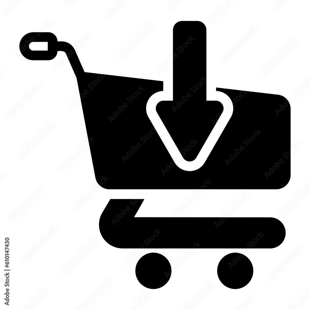 Obraz premium shopping cart Solid icon