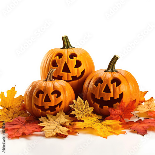 pumpkin jack-o halloween with generative ai