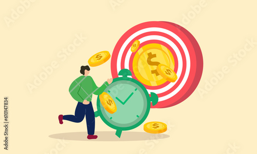 Mutual fund or growing investment, wealth profit growth or earning increase, savings or wealth management, pension fund concept vector illustration
