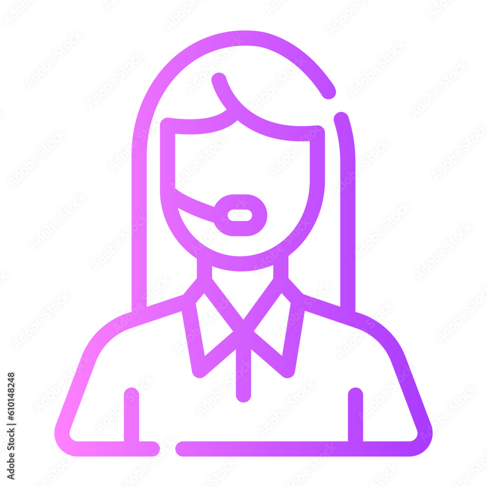 operator Line Gradient Icon operator Line Gradient Icon