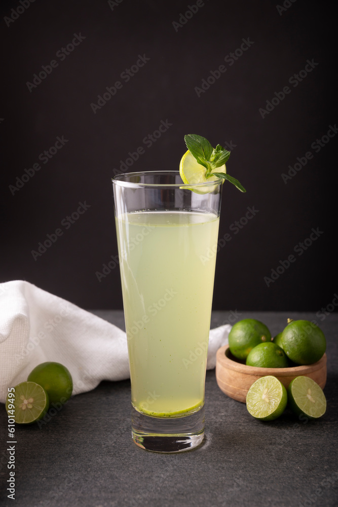 Homemade lemonade with organic lemons and mint, a popular refreshing drink in many countries. in Mexico it is part of their traditional Aguas Frescas, where it is called Agua de Limon. Homemade lemonade with organic lemons and mint, a popular refreshing drink in many countries. in Mexico it is part of their traditional Aguas Frescas, where it is called Agua de Limon.