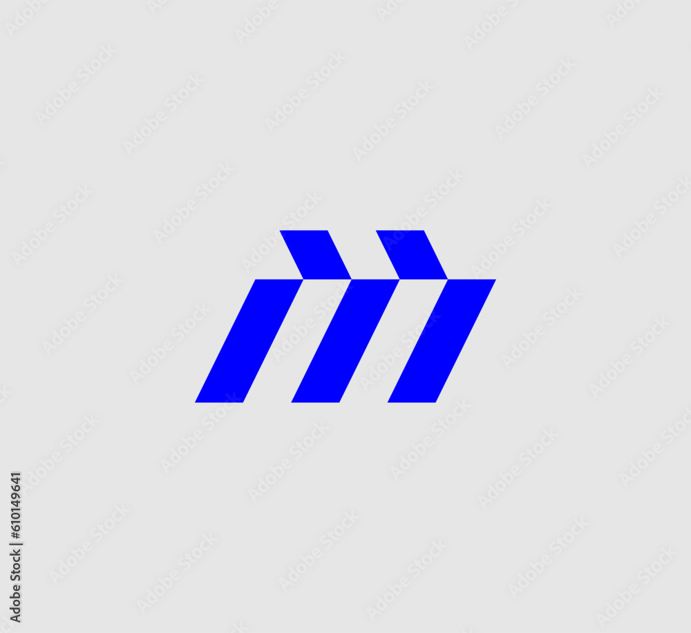 Abstract letter M modern logotype icon design concept.