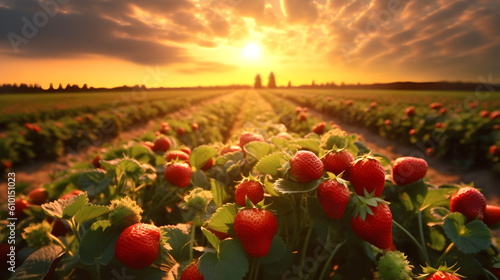 field of strawberrys