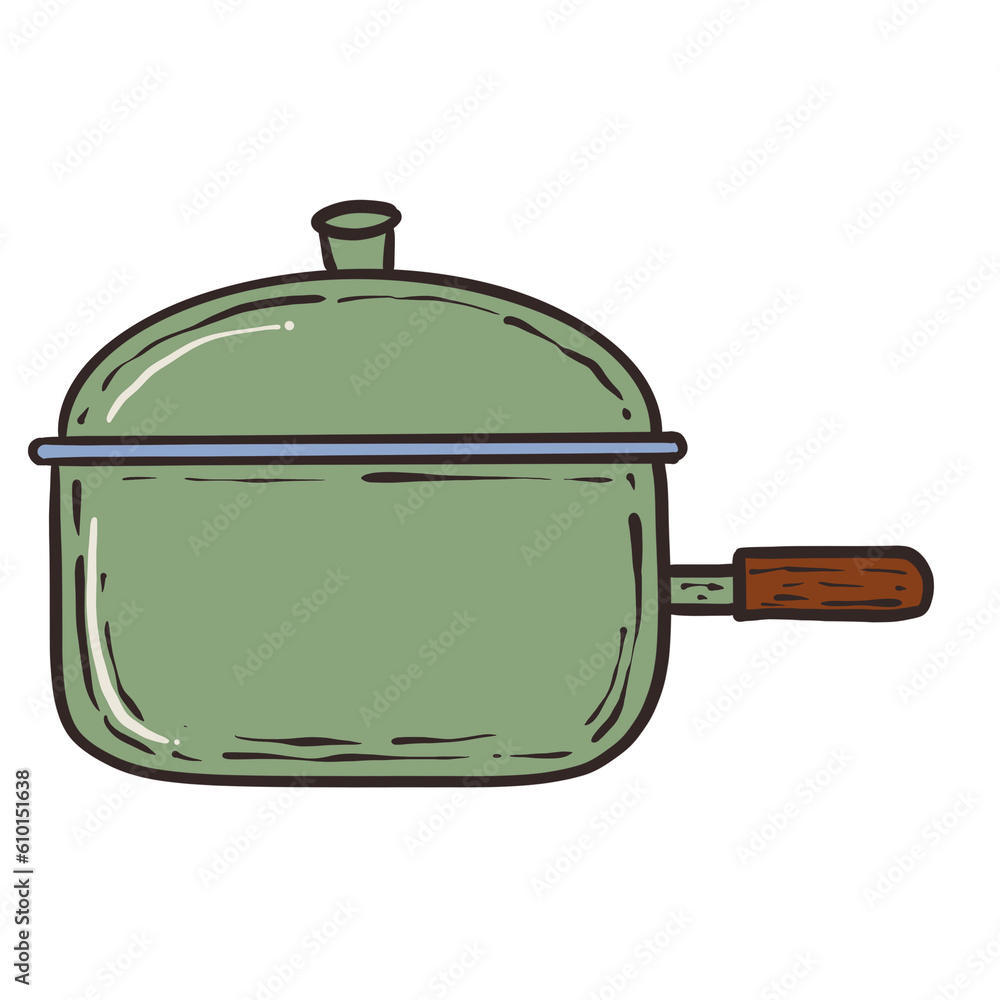 stainless steel pot, hand drawn on transparent backgound. High quality for any media. stainless steel pot, hand drawn on transparent backgound. High quality for any media.