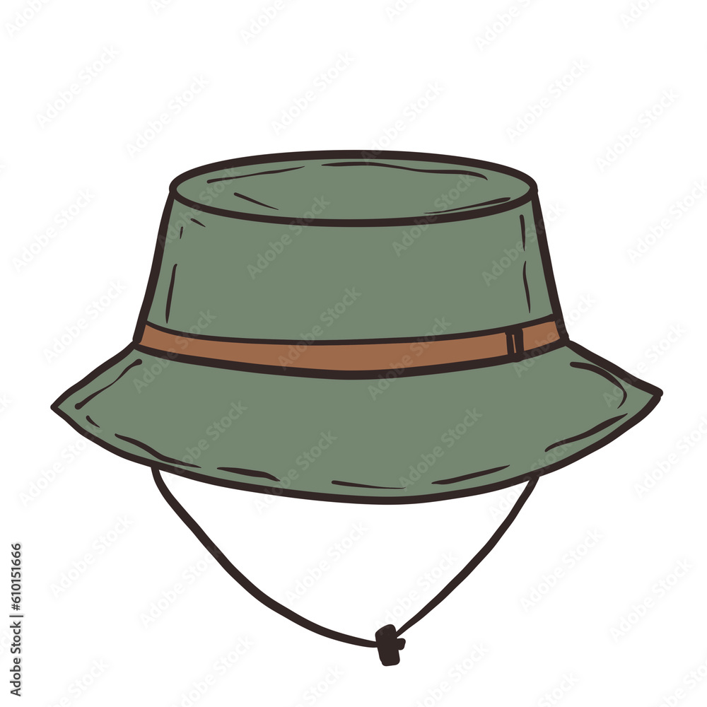 Camping Hat, Hand drawn, on transparent backgound. Good quality for any media. Camping Hat, Hand drawn, on transparent backgound. Good quality for any media.