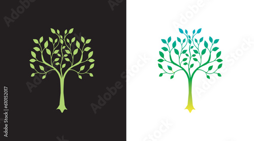 beautiful tree set. vector image