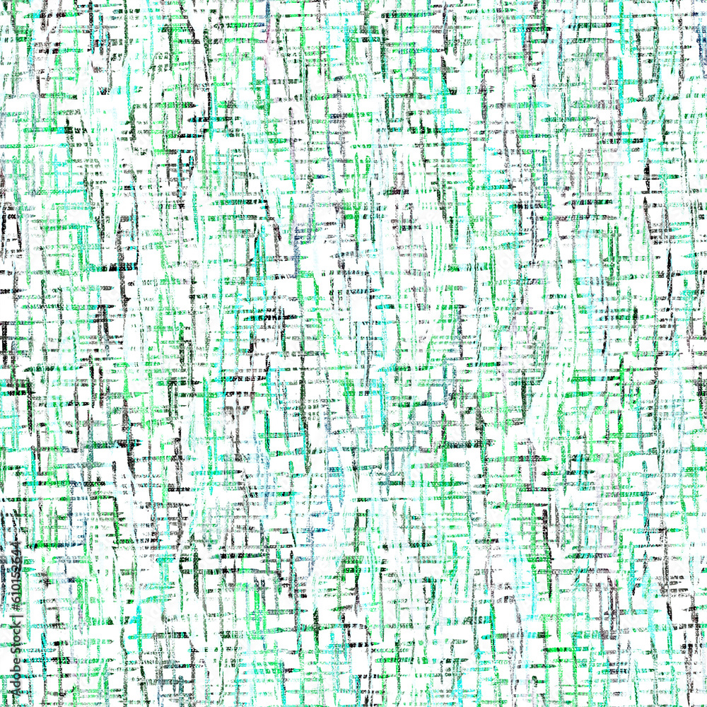 Geometric texture pattern with watercolor effect,Modern background of black and green strokes on a white background.