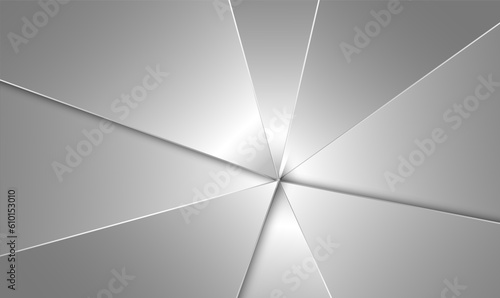 Abstract metal triangle shapes background. Angular metal panels. Industrial background in hi-tech style. Polygonal geometric pattern. Futuristic. Cut paper or metal effect. Luxury.Premium. Vector EPS.