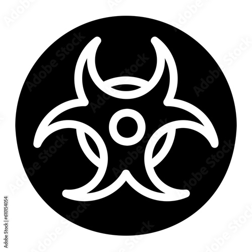 contamination glyph icon