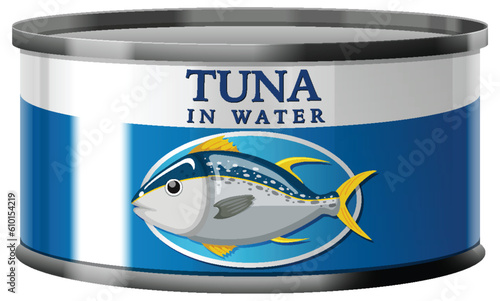 Tuna Fish in Tin Can Vector
