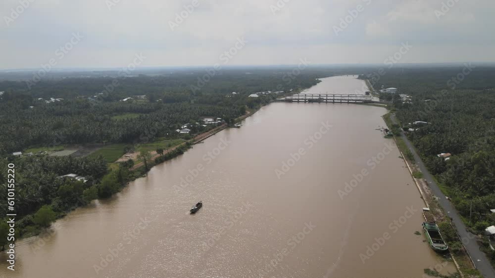 The aerial view of the Mekong Delta region in Vietnam The aerial view of the Mekong Delta region in Vietnam