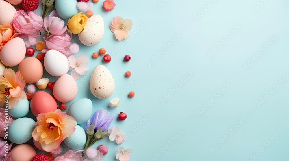 Happy Easter Day Background Design Perfect Concept for Banner Design