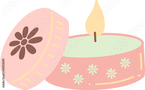 Jar of Scented Candle Illustration