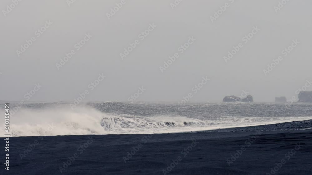 Reynisfjara Beach's Scenic Seascape