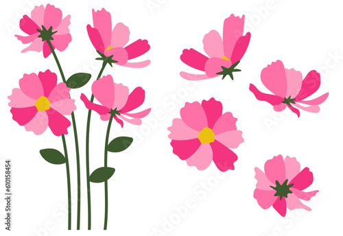 poppy flowers background.Eps 10 vector.