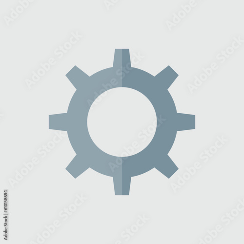 Gear icon flat vector illustration