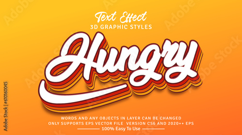Hungry 3d text style effect