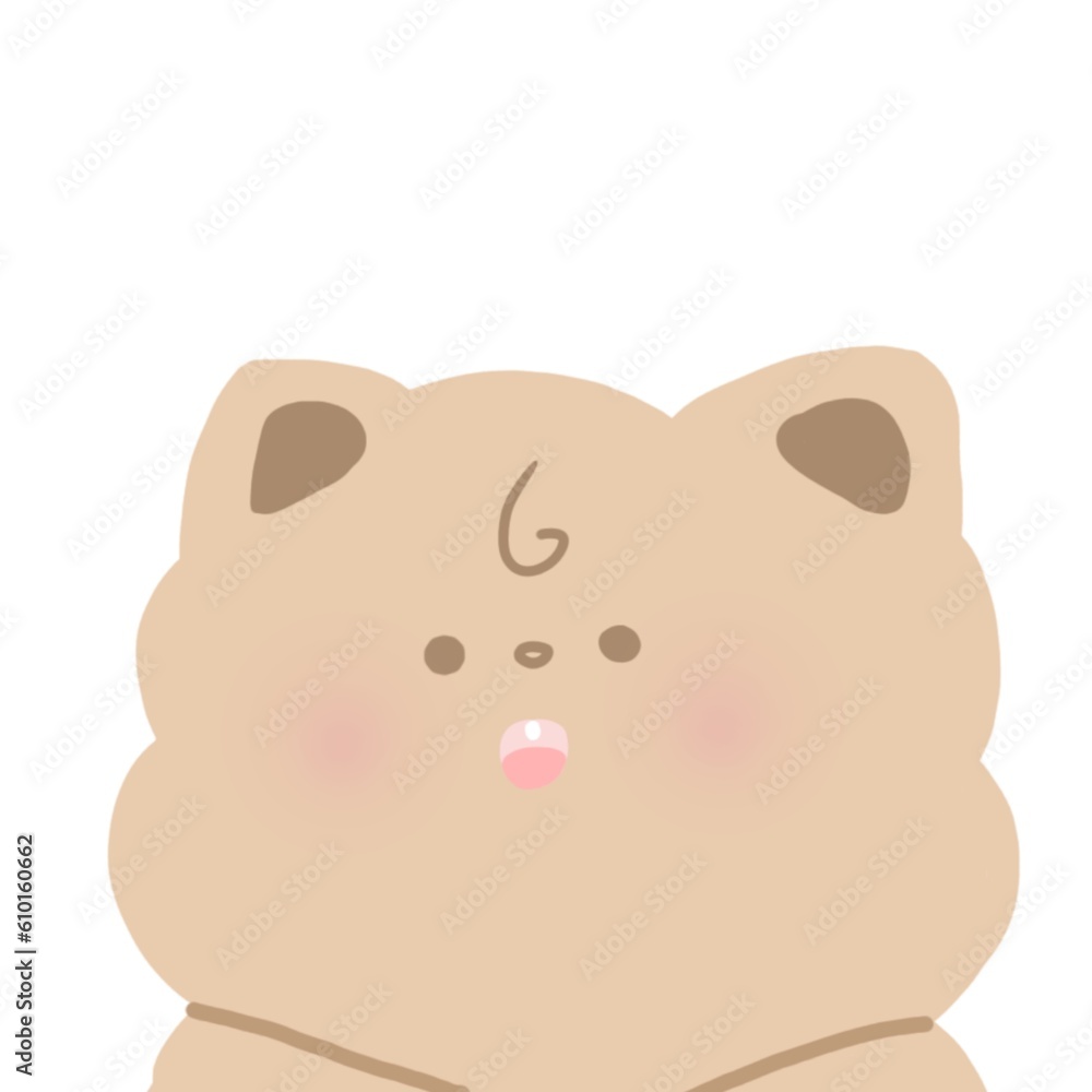 Illustration of a brown puppy cartoon character Illustration of a brown puppy cartoon character