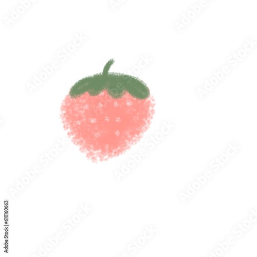 Illustration of pink strawberries