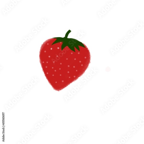 Illustration of fresh red strawberries