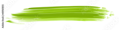 Shiny green brush watercolor painting isolated on transparent background. watercolor png