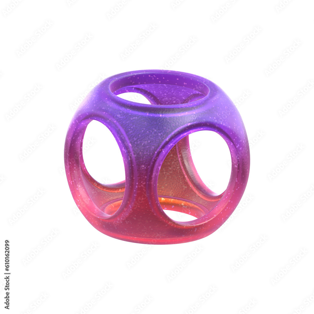 3d Rendering - Gradient Glass Abstract Geometric Object 3d Rendering - Gradient Glass Abstract Geometric Object