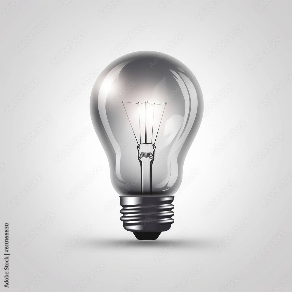 Vector icon of lightbulb. Generative AI. Vector icon of lightbulb. Generative AI.