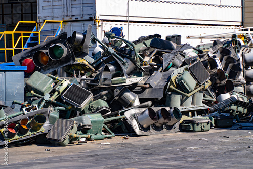 Old traffic lights being recycled 