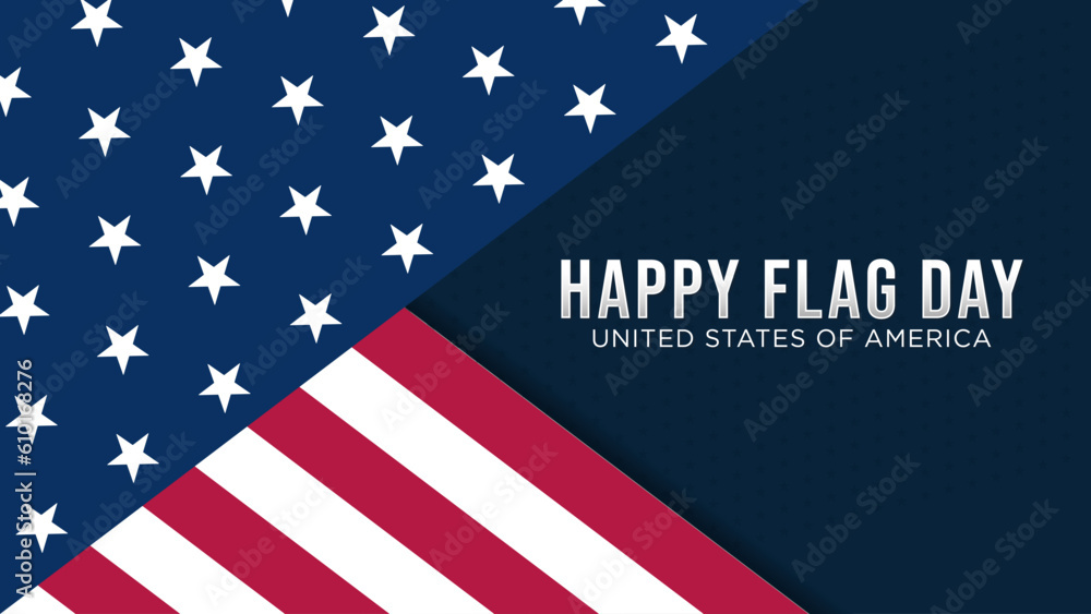 Happy Flag Day in the June 14, vector illustration, best for social media post template, greeting card,landscape orientation background Happy Flag Day in the June 14, vector illustration, best for social media post template, greeting card,landscape orientation background