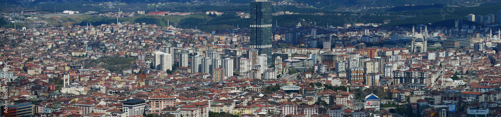 panorama shot of Istanbul Asian Side building blocks