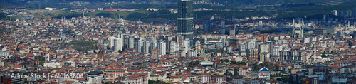 panorama shot of Istanbul Asian Side building blocks