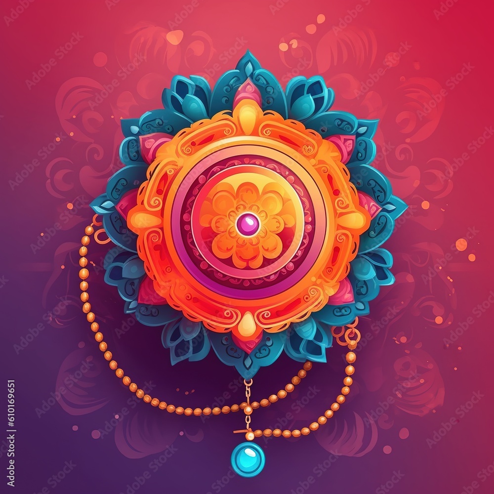 Rakhi Festival Background Design with Creative Rakhi Illustration. Ai ...