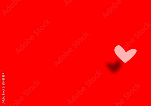 heart cutout floating on a red background, valentine's day, love