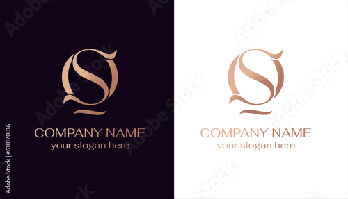OS logo or SO monogram. OS letter logo template elements. personal monogram. Vector elegant logo.