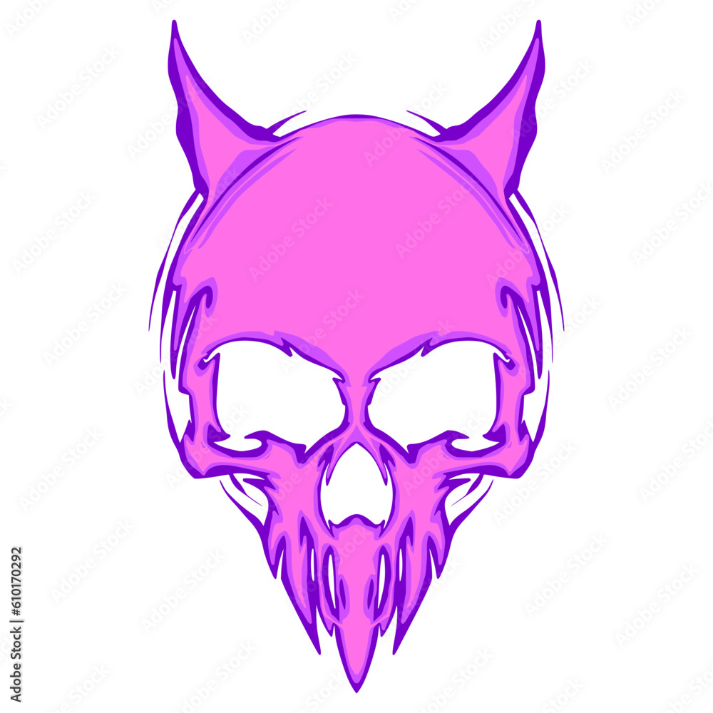 Skull head illustration art mascot logo darkness and horror Skull head illustration art mascot logo darkness and horror