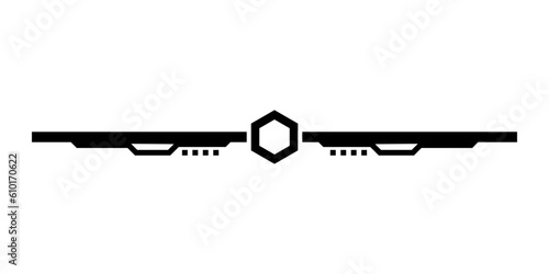 tech modern line border