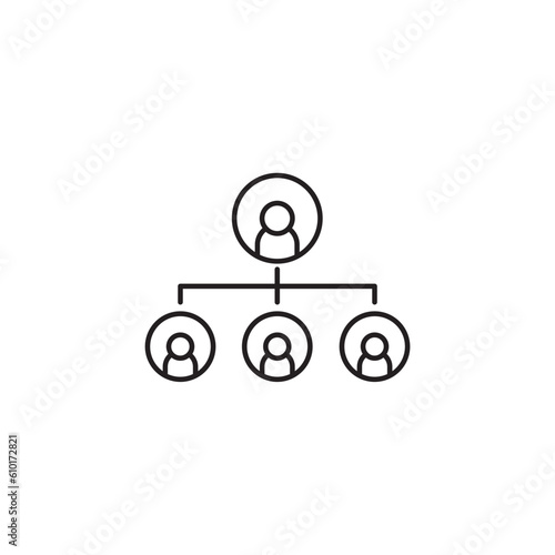 organization chart icon manager, teamwork, company, social, diagram for app web logo banner poster icon - SVG File 