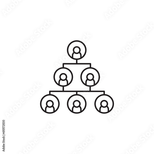 organization chart icon manager, teamwork, company, social, diagram for app web logo banner poster icon - SVG File
