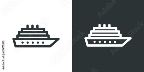 Yacht. Transportation icon