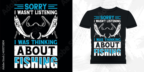 Funny Fishing Fisherman Retro Vintage Fish T-shirt Design 