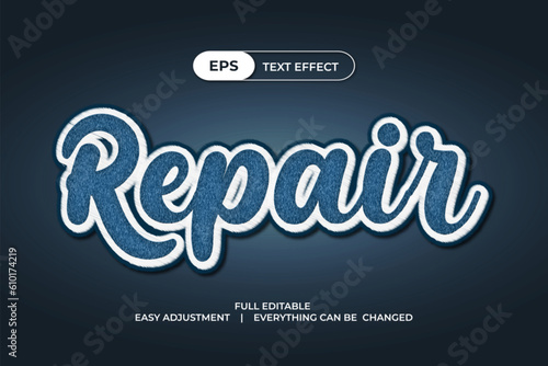 Yarn Style Vector Text Effect Editable