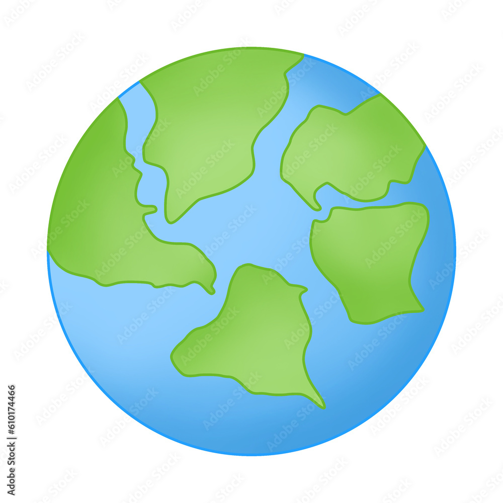 globe icon on button , word