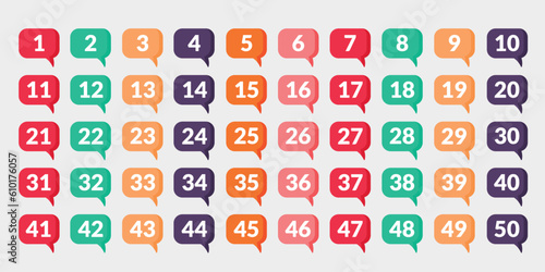 numbers one to 100 with colorful bubbles	
