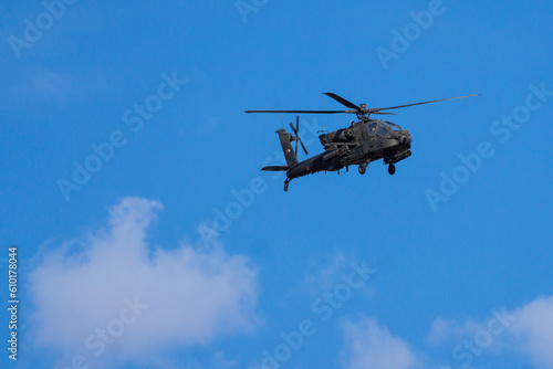 AH64D Apache helicopter in flight photo