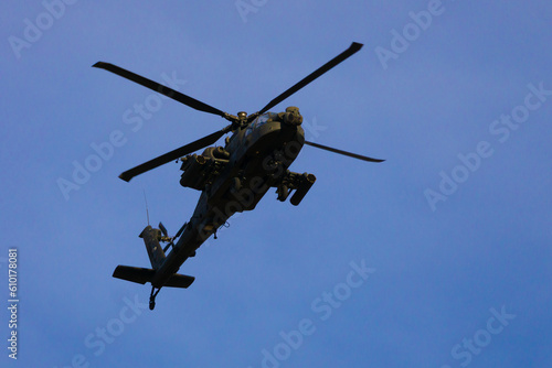 AH64D Apache helicopter in flight photo