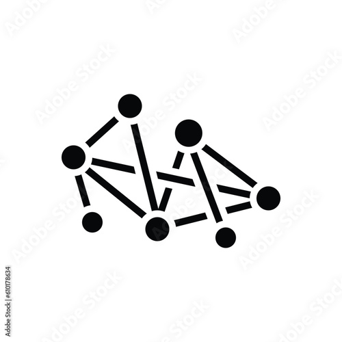 Black solid icon for network 