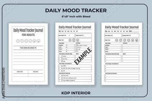 Daily Mood Tracker Journal for Adults 