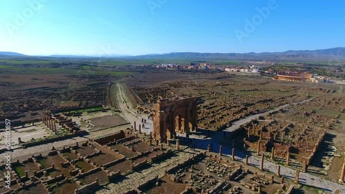 roman archaeological site of timgad batna photo